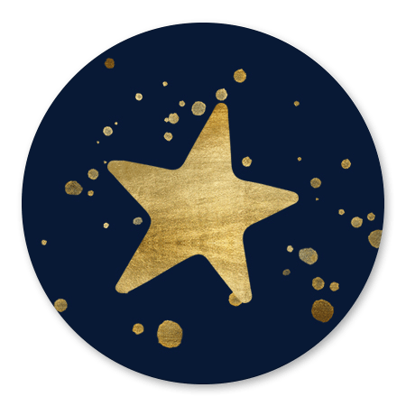 Gouden ster en spetters